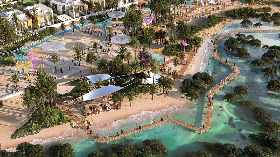 Covered parking exterior area within Saadiyat Lagoons Al Sidr